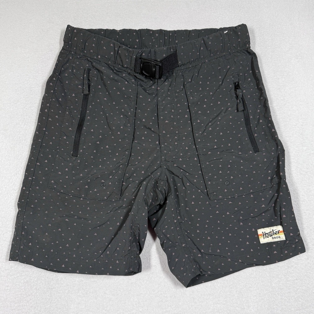 Howler Bros Shorts Mens 30 Pedernales Geometric‎ Print Hybrid Nylon Belted Beach